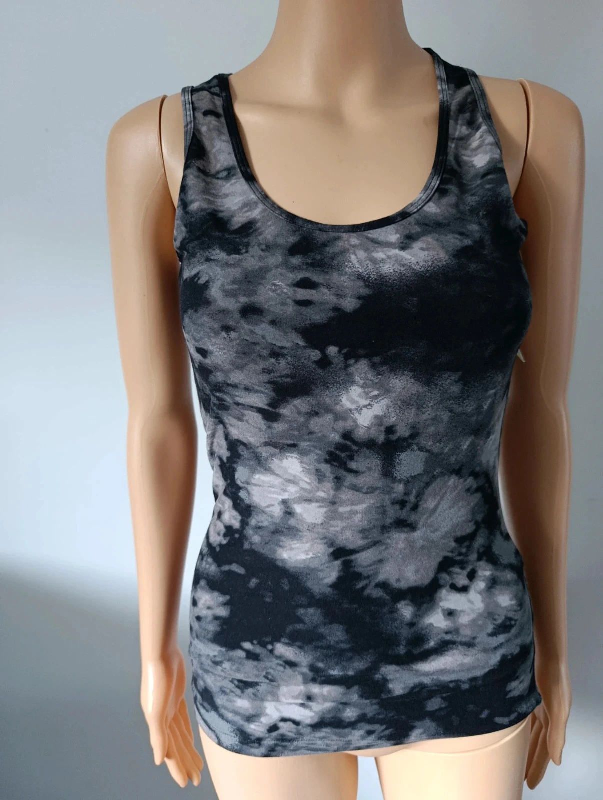 Tanktop Ardene Basic dames tie & dye zwart/grijs – Maat S – photo 4